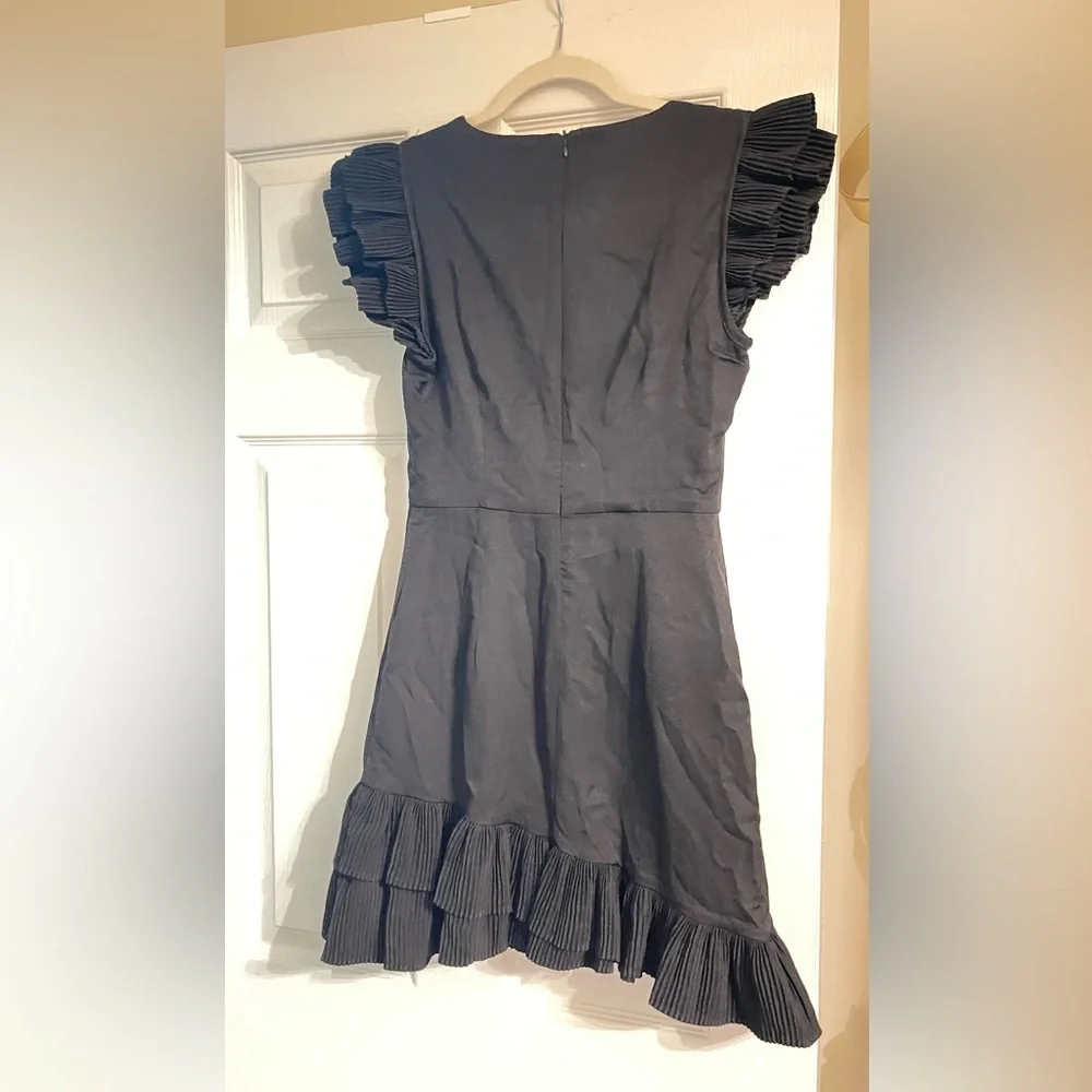 EUC will be steamed BLACK Ruffle Sleeve Dress. SIZE S - Picture 5 of 6